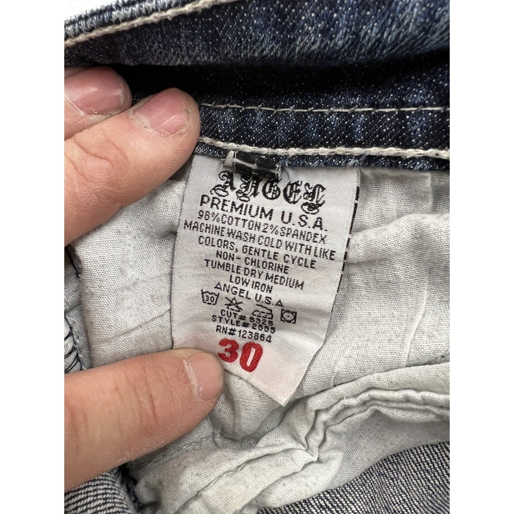 Angel Premium Woman's Jeans, Size 30 Skinny Embroidered Rear Pockets /0178 - Picture 14 of 15